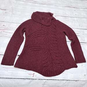 MOTH Anthropologie Wine Alpaca Tunic Sweater | Made in Italy | Size S
